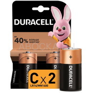 Батарейки алкалиновые Duracell (Дюрасел), тип C/LR14, 2 шт